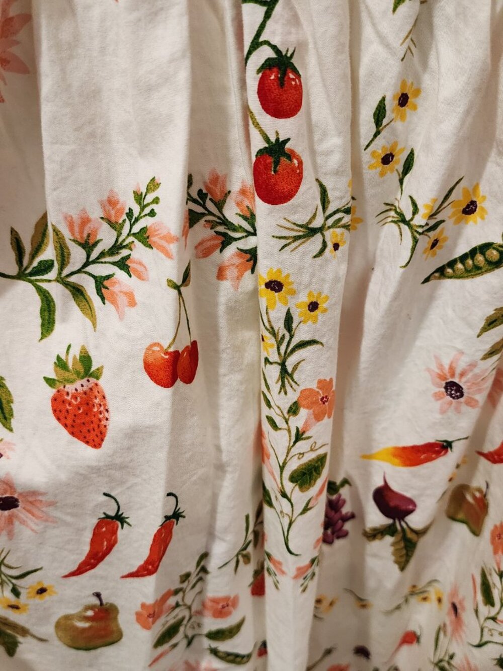 Old Navy Fruit & Vegetable Print Tie Front Midi Dress Size S NWT - Picture 3 of 4